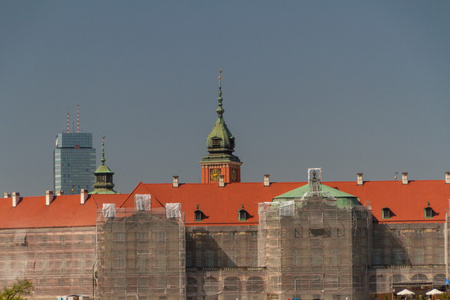 华沙，波兰。旧镇著名的皇家城堡。教科文组织世界她
