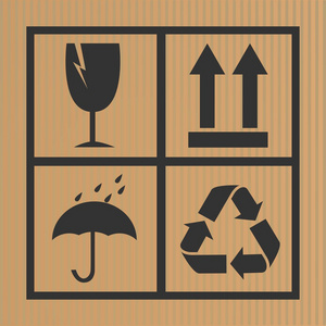 涂布的纸板矢量纸板符号照片