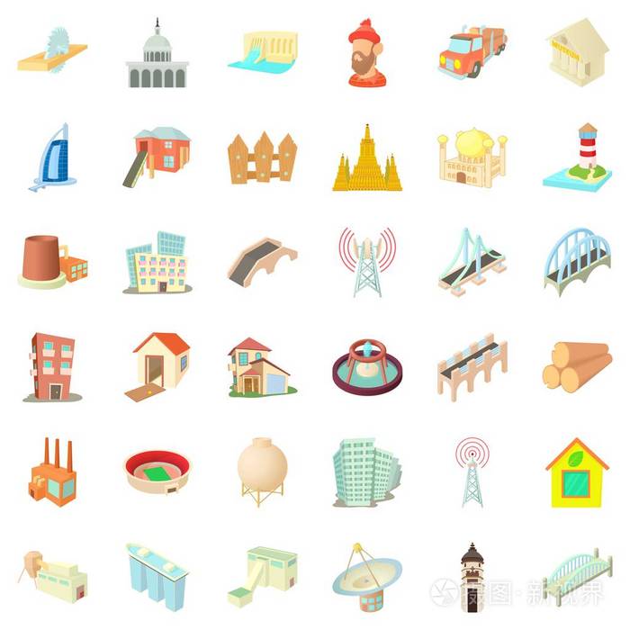 建筑地盘图标设置, 卡通风格
