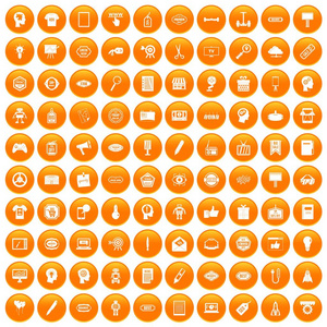 100创意营销图标设置橙色