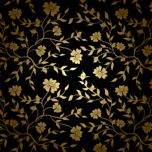 黑色和金色的花瓣纹理背景矢量