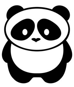 熊猫剪影图片
