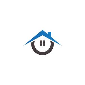 房地产之家徽标图标设计模板矢量