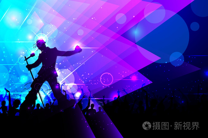 摇滚明星表演音乐演唱会插画-正版商用图片05b9rv-摄图新视界