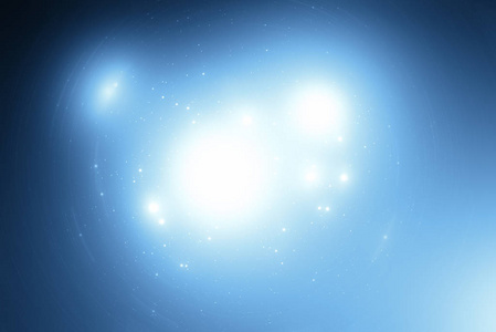 3d 渲染插图明亮的聚光灯下闪耀的闪光明亮的星星在夜空中闪耀着黑暗