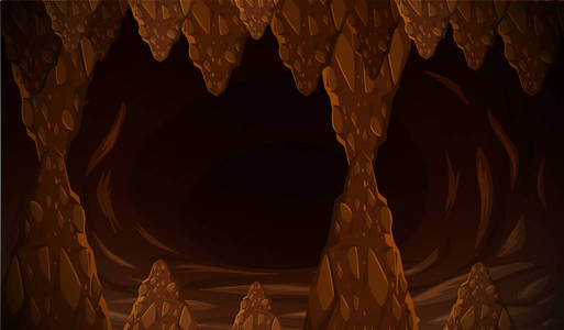 暗洞穴形成场景插图
