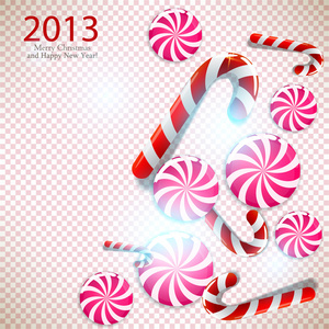 圣诞快乐，新年快乐 2013年。矢量背景