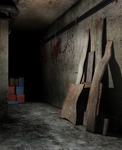 诡异的地下室照片