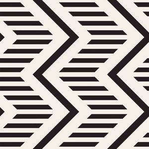 矢量无缝的之字形线条图案.抽象的时尚几何背景.重复黑白格子背景照片