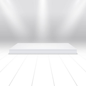 3d. 探照灯光束中的白色舞台照片