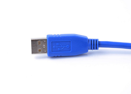 在白色背景下的 Usb 连接器