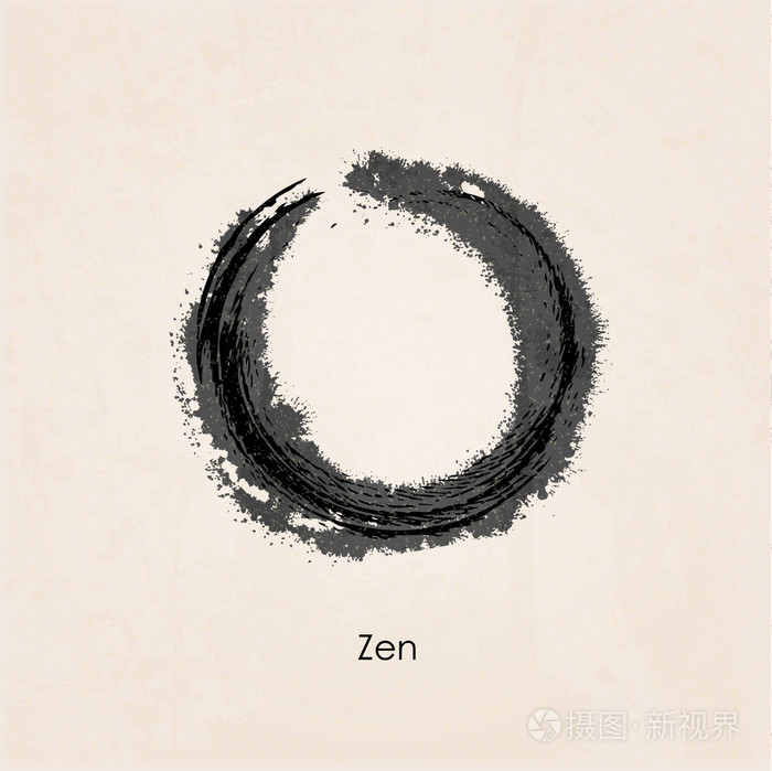 禅书法插画-正版商用图片05blyr-摄图新视界