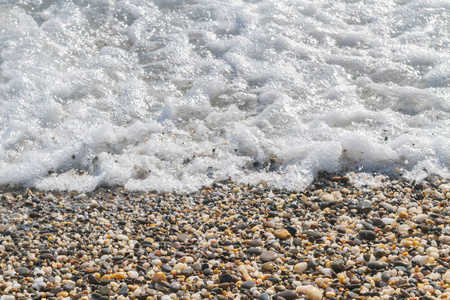 夏日海边的海石