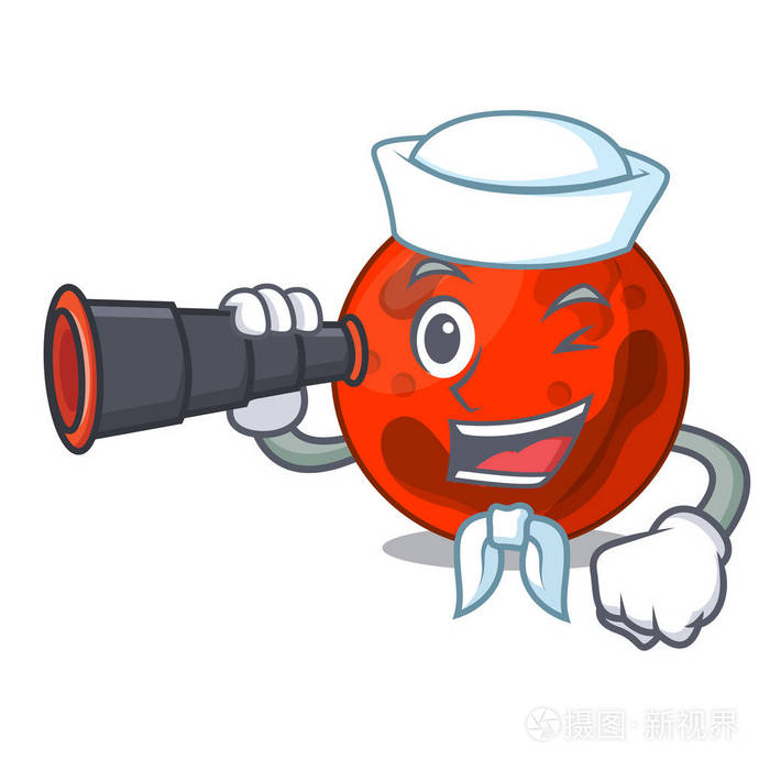 水手与双目火星行星吉祥物卡通