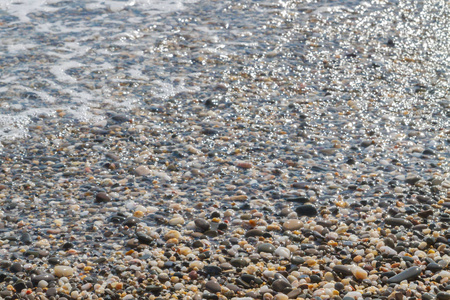 夏日海边的海石