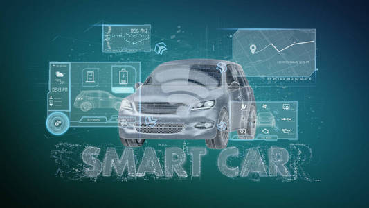 背景3d 渲染上 adashboard smartcar 接口的视图