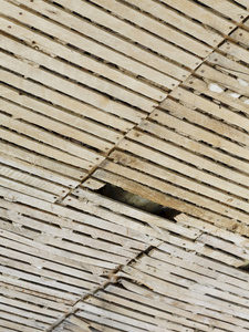 旧石膏和板条天花板需要修理