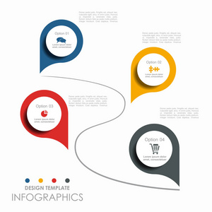 信息模板。矢量插图。可用于工作流布局关系图业务步骤选项横幅