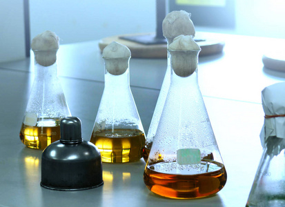 实验室用液体 elenmeyer 烧瓶