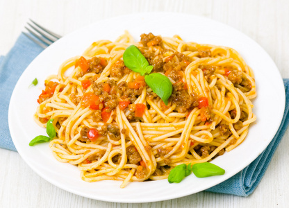 在白板上的意粉肉酱照片