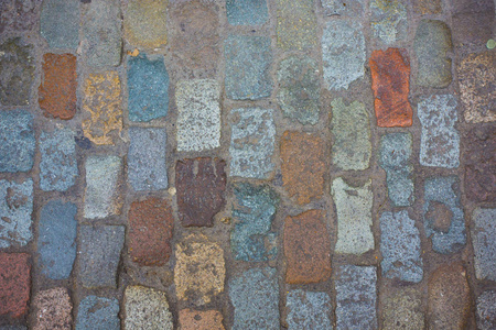旧石地砖路面纹理背景