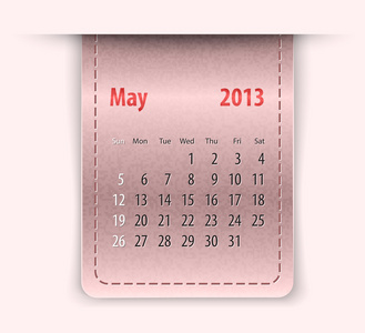 有光泽的日历可能会对皮革质地 2013