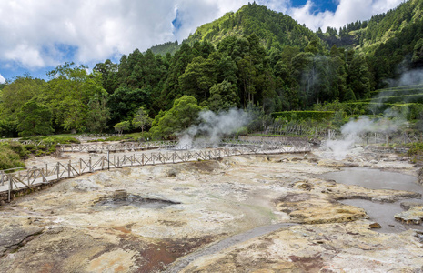 富尔纳斯位于圣米格尔岛上三个活跃的 trachitic 火山的最东部, 在历史上活跃的火山复合体富尔纳斯