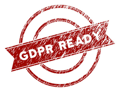 垃圾纹理 Gdpr 准备邮票印章