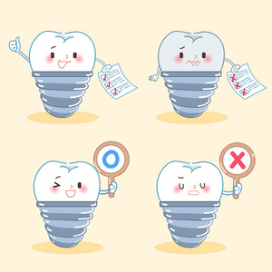 种植牙卡通图片