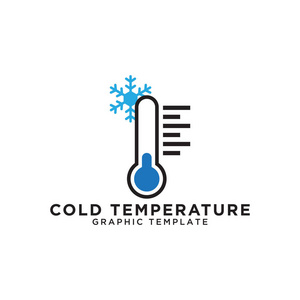 温度计标志设计模板矢量示意图