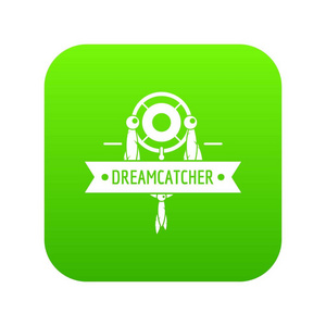 Dreamcatcher 图标绿色矢量
