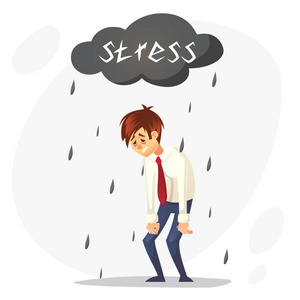 郁闷伤心的办公室工作人员的性格.工作压力.劳累.