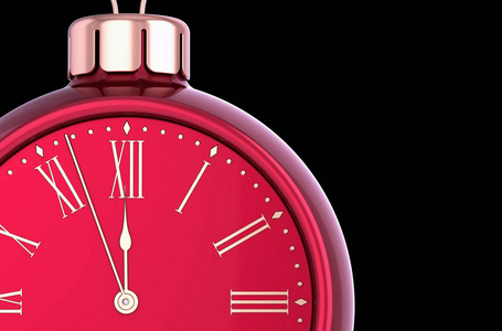 高考倒计时图除夕钟声倒计时摆设红.球饰品装饰图标的概念.