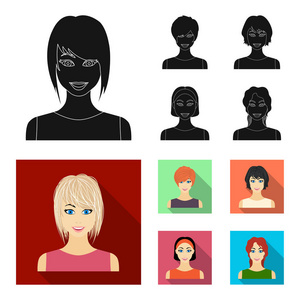 女性发型的类型黑色 Flet 图标在集合中设计 妇女的出现矢量符号股票web 插图插画 正版商用图片m 摄图新视界 女性发型的类型黑色 Flet 图标在集合中设计 妇女的出现矢量符号股票web 插图插画 正版商用图片m 摄图新视界