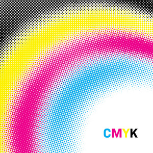 抽象偏移量抽象半色调背景的 cmyk 颜色.矢量图照片