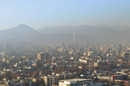 智利圣地亚哥de chile cityscape