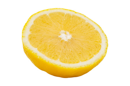 白色背景下分离的柠檬片图案