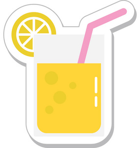 柠檬水矢量图标图片
