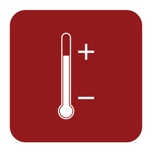 Tthermometer 图标。平面矢量图案