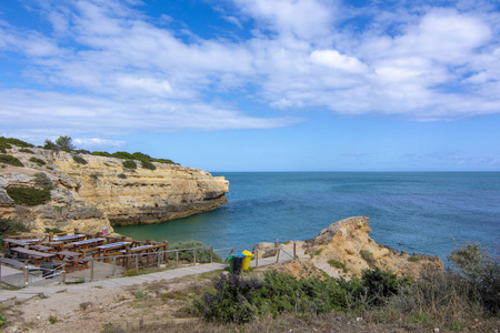 Albandeira 海滩著名的旅游和度假胜地阿尔加维, 葡萄牙