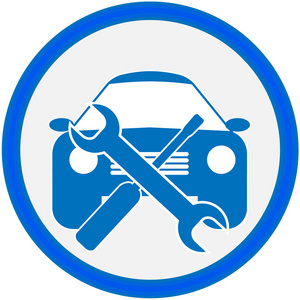 汽车维修店号.矢量插画照片