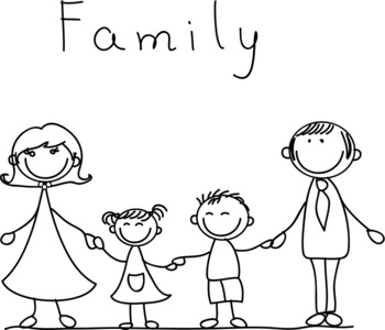 卡通幸福家庭图片