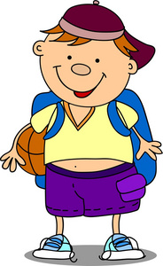 卡通可爱的小学生照片