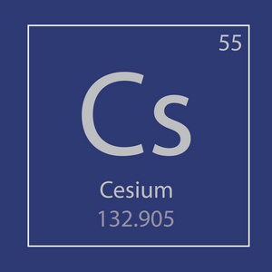 铯铯铯 cs 化学元素图标-矢量图解照片