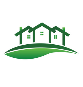 绿色住宅房地产社区矢量徽标图片