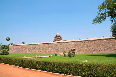 Prakara 墙, Airavatesvara 寺, Darasuram 印度的泰米尔纳德邦