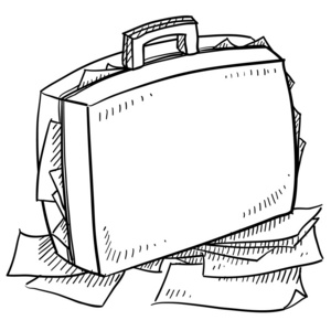 吃公文包素描照片