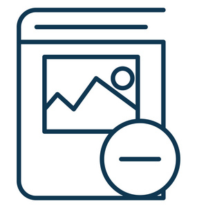 删除横向书籍矢量图标