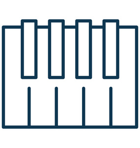 钢琴键盘矢量图标