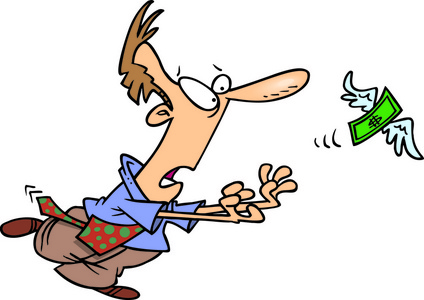 卡通难以捉摸的钱照片